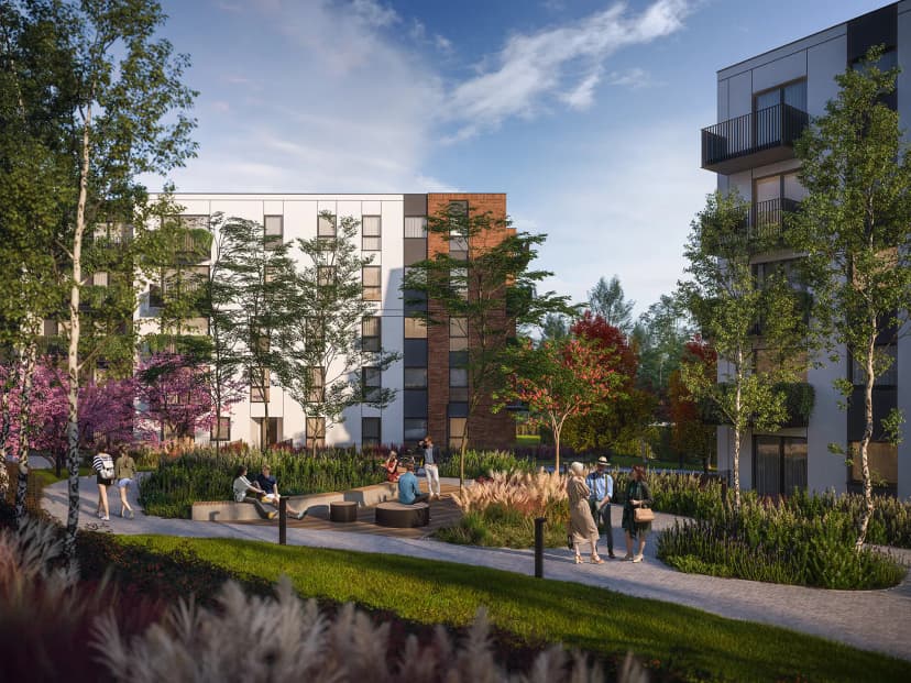 Patio przy inwestycji Urzeka, Gdańsk